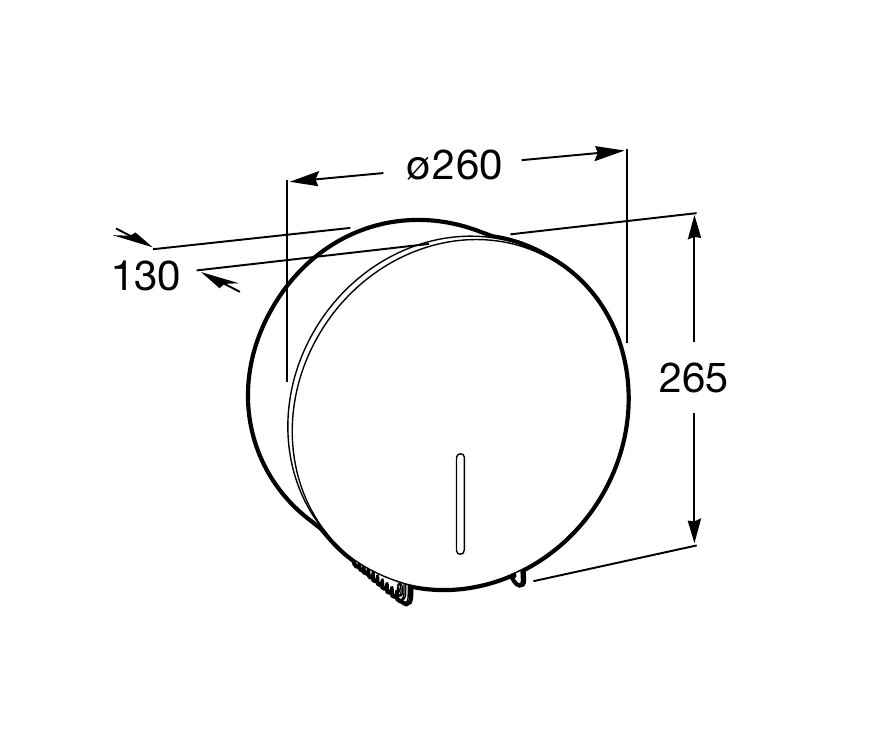 Roca Public satinado Ø260mm Detalle 2