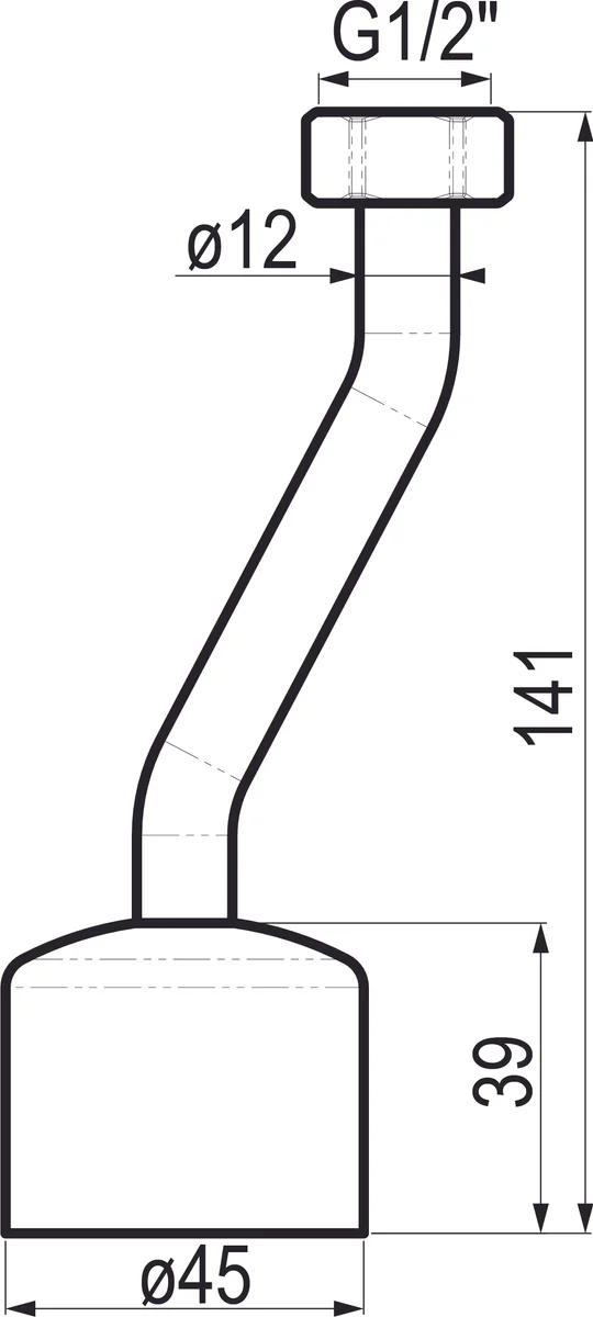 Presto 12A tubo para urinario gris Detalle 2
