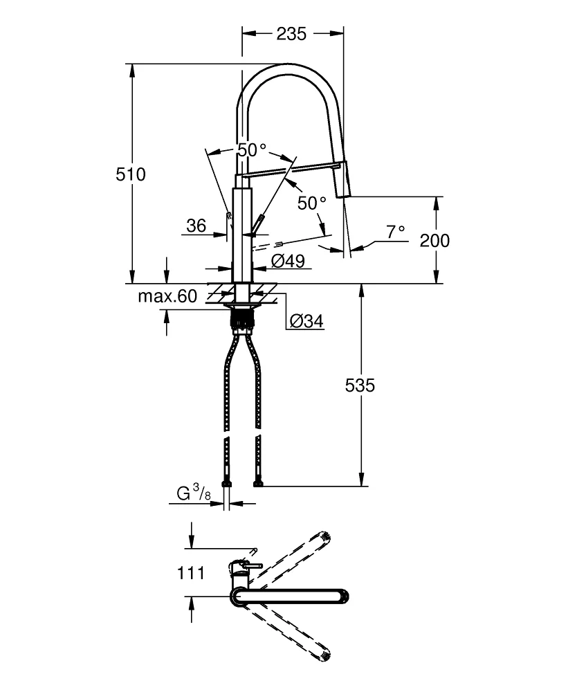 Grohe Concetto monomando extraíble Detalle 9