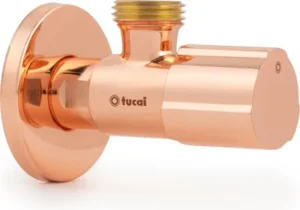 válvula de corte para aparatos Tucai escuadra Premium C-850 sistema antical - 3/8" - Oro rosa