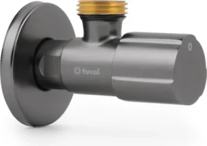 válvula de corte para aparatos Tucai escuadra Premium C-850 sistema antical - 3/8" - Acero negro