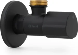 válvula de corte para aparatos Tucai escuadra Premium C-850 sistema antical - 1/2" - Negro mate