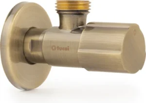 válvula de corte para aparatos Tucai escuadra Premium C-850 sistema antical - 1/2" - Bronce envejecido