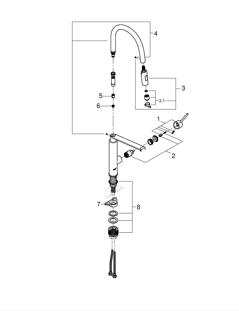 Grohe Concetto monomando extraíble Detalle 13