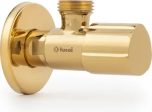 válvula de corte para aparatos Tucai escuadra Premium C-850 sistema antical - 1/2" - Oro