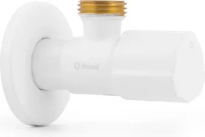 válvula de corte para aparatos Tucai escuadra Premium C-850 sistema antical - 1/2" - Blanco mate