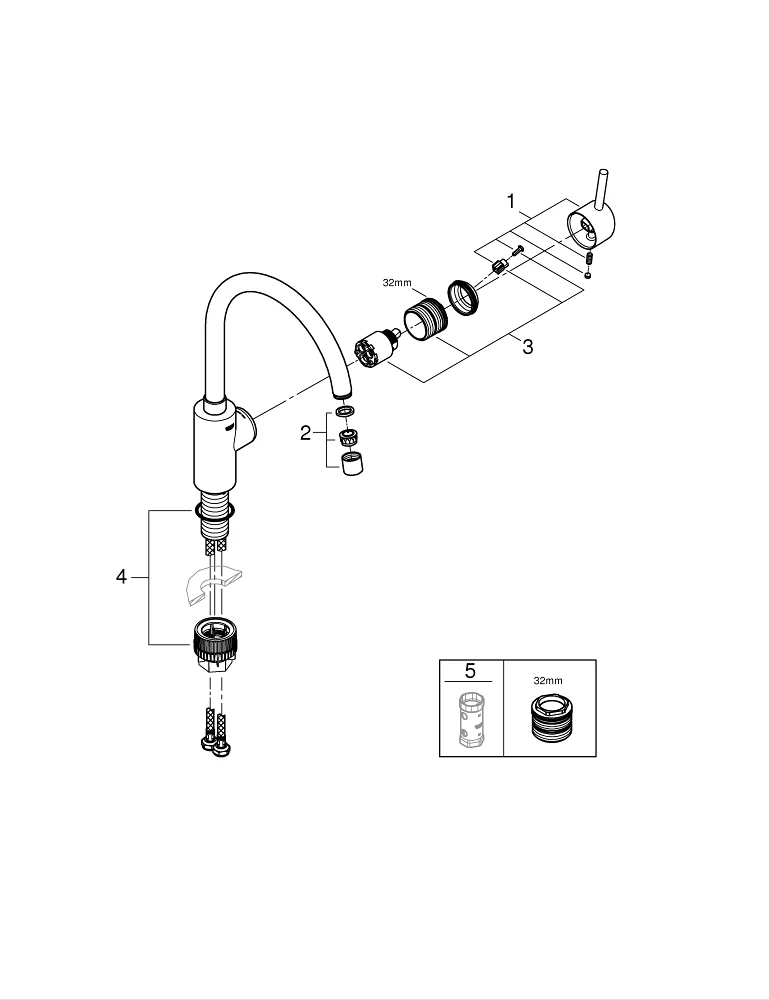 Grohe Concetto monomando extraíble Detalle 21