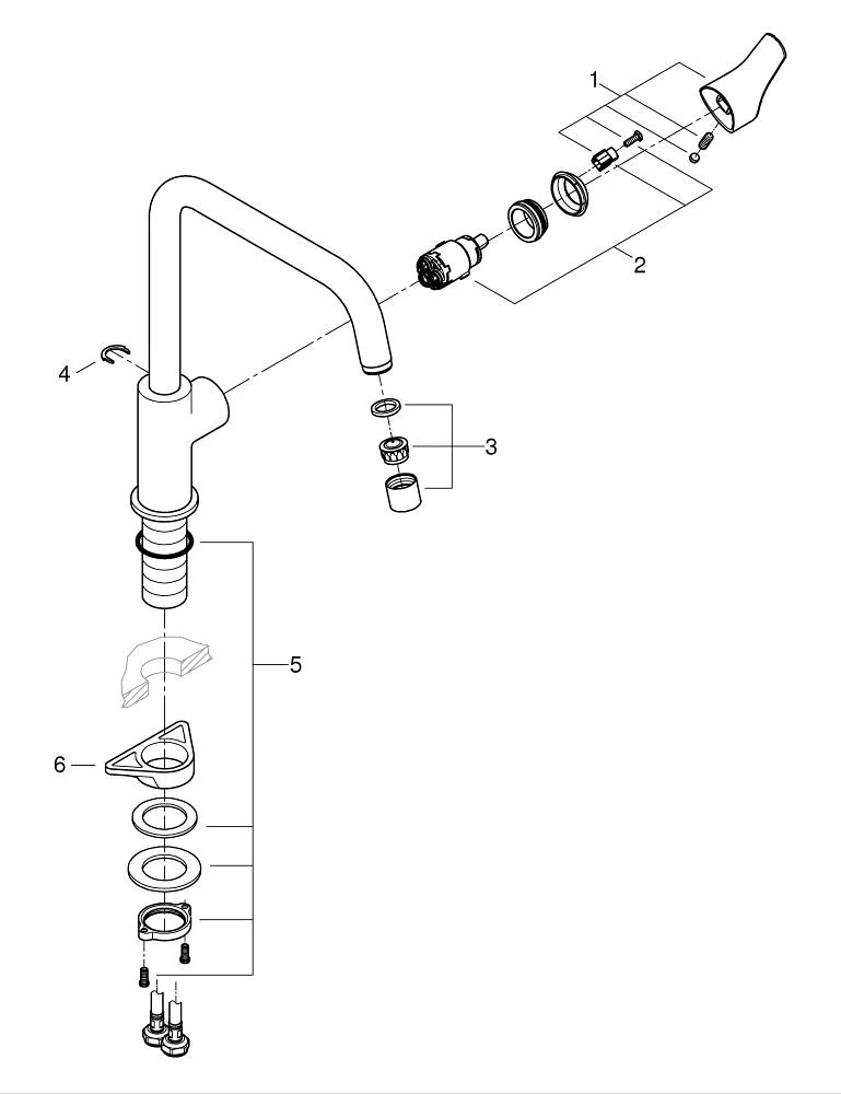 Grifería Grohe Eurosmart monomando Detalle 22