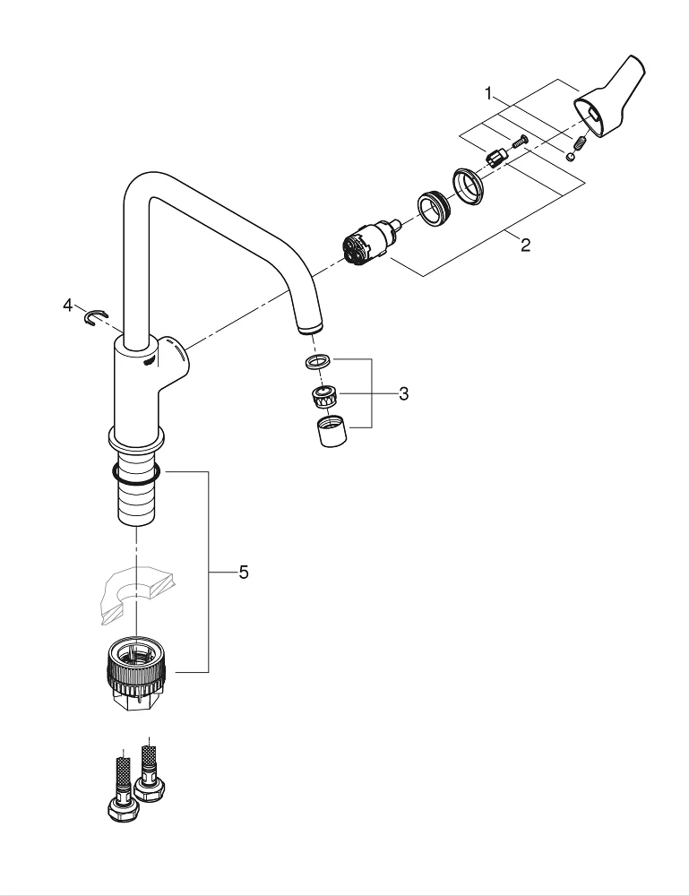 Grifería Grohe Eurosmart monomando Detalle 23