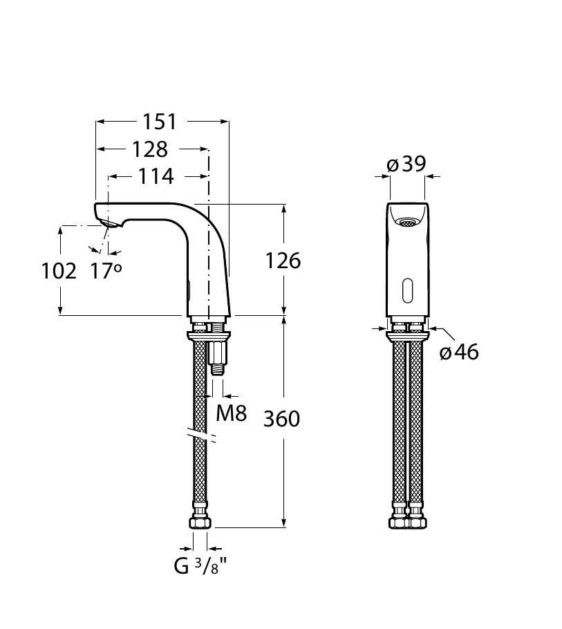 Roca L20-E grifería electrónica Detalle 2